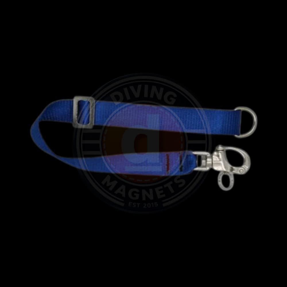 Magnet lanyard used by commercial divers to secure subsea tool magnets during offshore underwater work