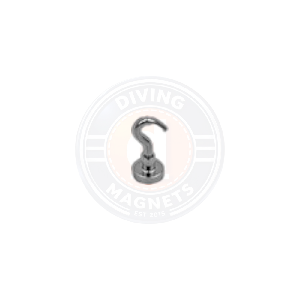 16mm neodymium magnetic hook for suspending lightweight tools and accessories on steel surfaces