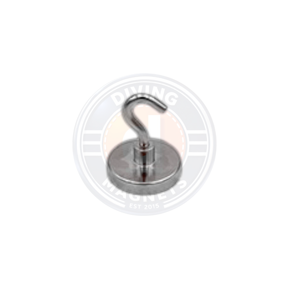 42mm neodymium magnetic hook for attaching tools, cables, and equipment to steel surfaces in industrial applications